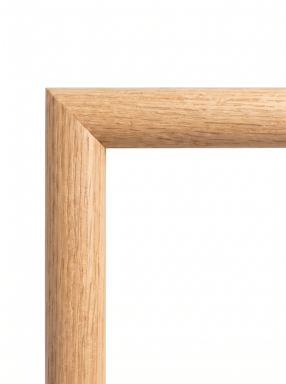 Se billede i fuld skærm Billedramme Valmue i natur (Natural wood, T1001) – 10 mm slank, rund træramme på mål