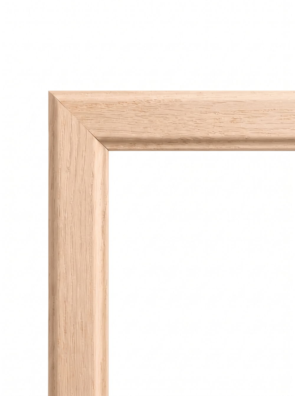 Billedramme Brunelle i natur (Natural wood, T1009) – 13 mm flad galleriramme i træ på mål