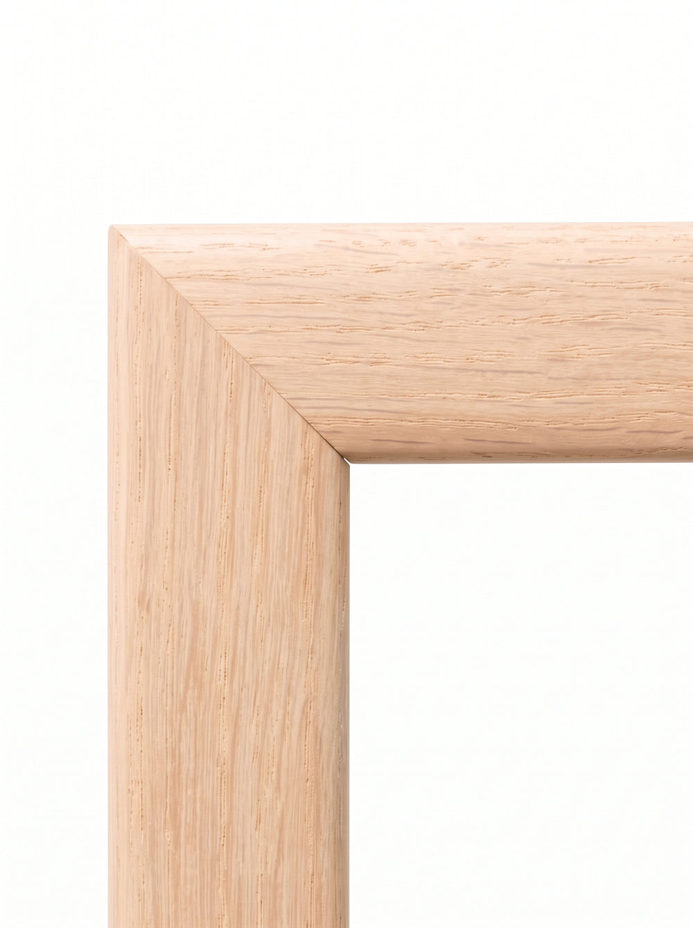 Billedramme Petunia i natur (Natural wood, T1021) – 30 mm ekstra bred, rund træramme på mål